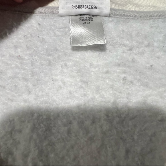 PINK VICTORIA’S SECRET PREMIUM FLEECE BOYFRIEND CARDIGAN GREY/CREAM SIZE SMALL - Picture 6 of 9